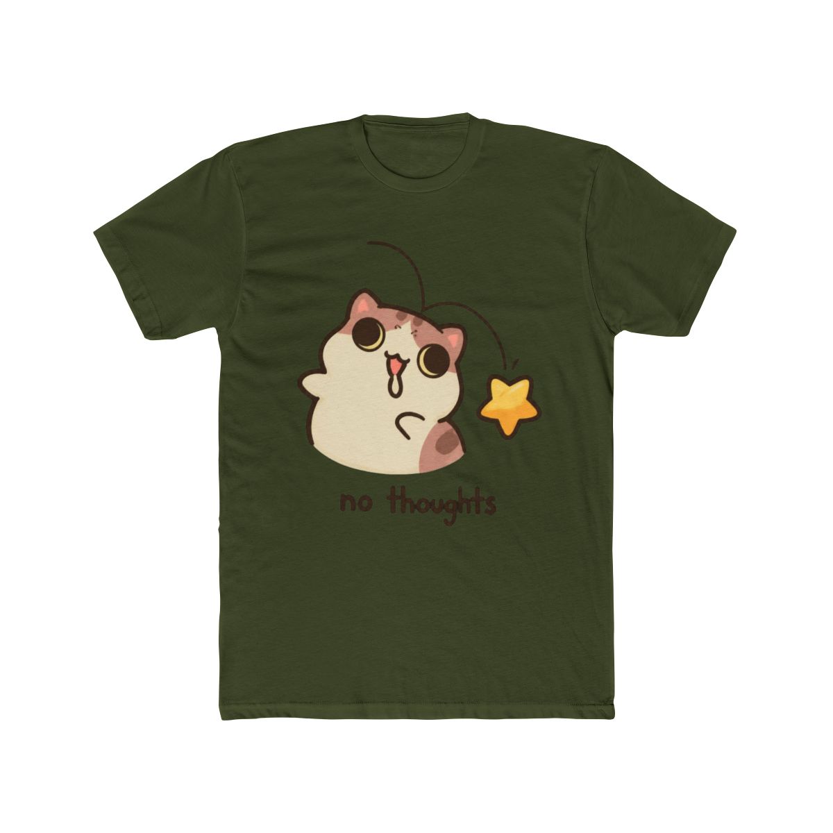 Bichi Mao No Thoughts Cat T Shirt - alternate angle 5, merchandise